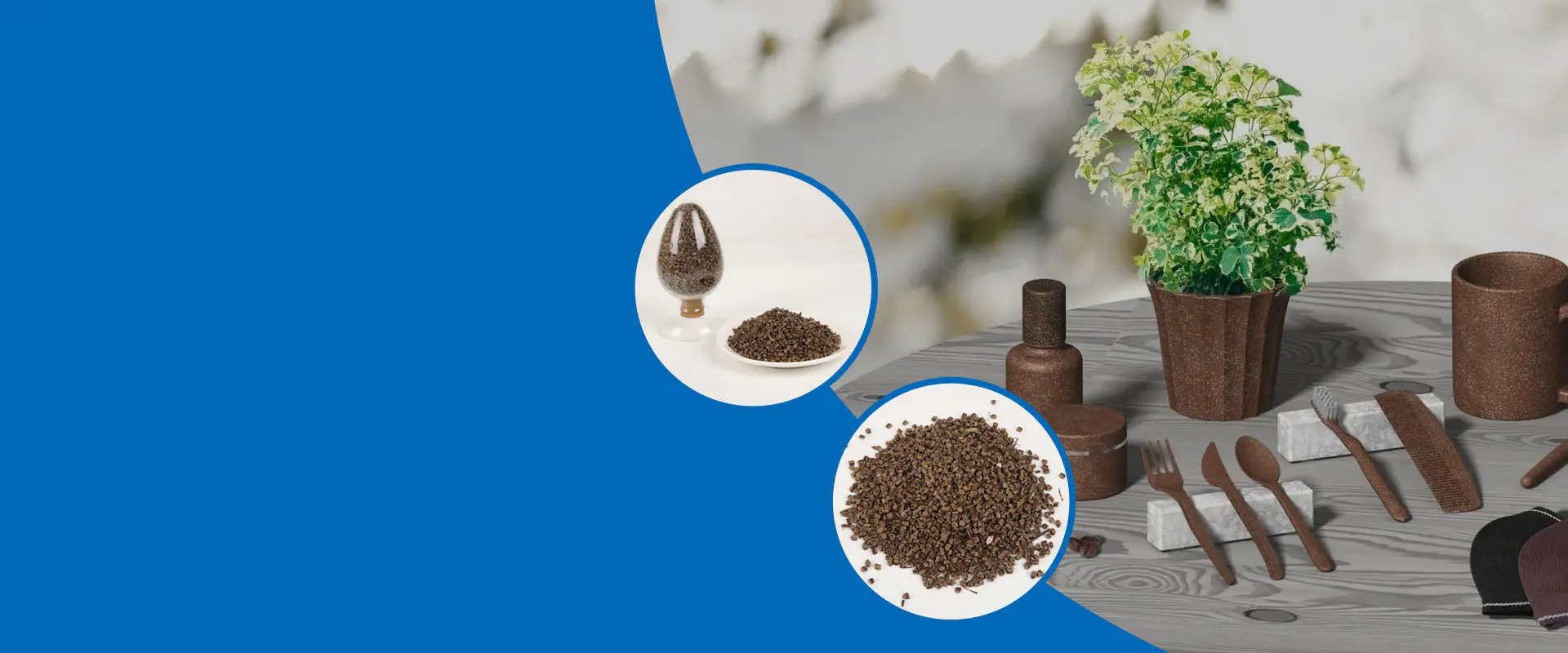 Cina fondi di caffè in plastica